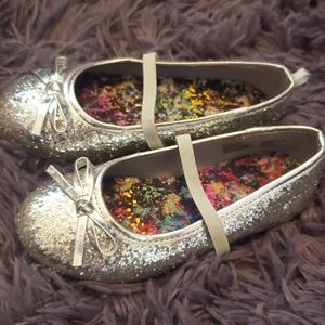 Silver Glitter Mary Janes